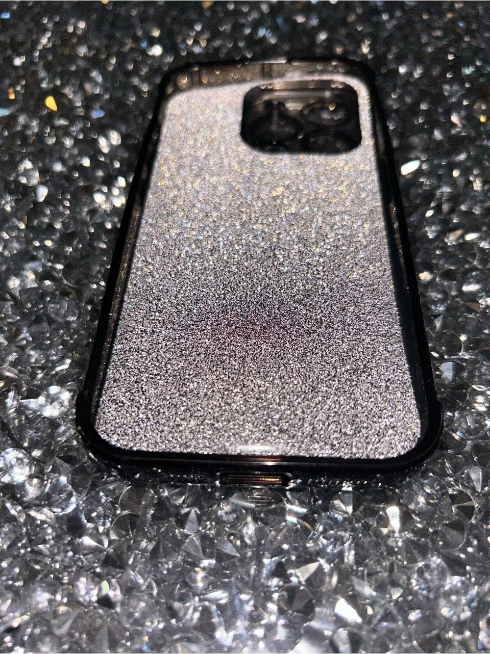 iPhone 15 pro Clear Glitter MagSafe Compatible Phone Case with Camera Ring